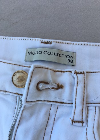 Beyaz Kot Pantolon - Görsel 3