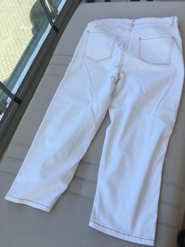 Beyaz Kot Pantolon - Görsel 2