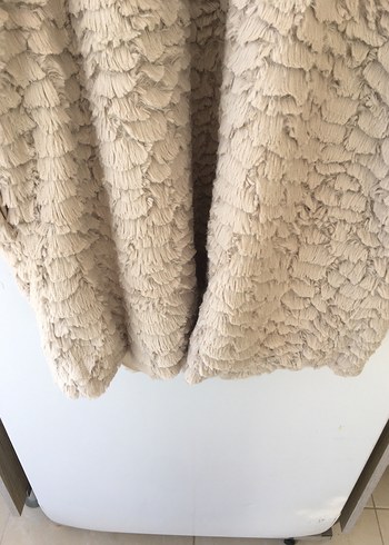 Bej  Kadın Suni Kürk Kaban - Görsel 6