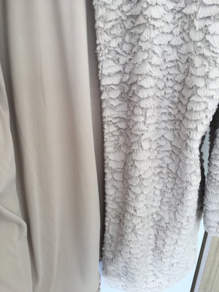 Bej  Kadın Suni Kürk Kaban - Görsel 5