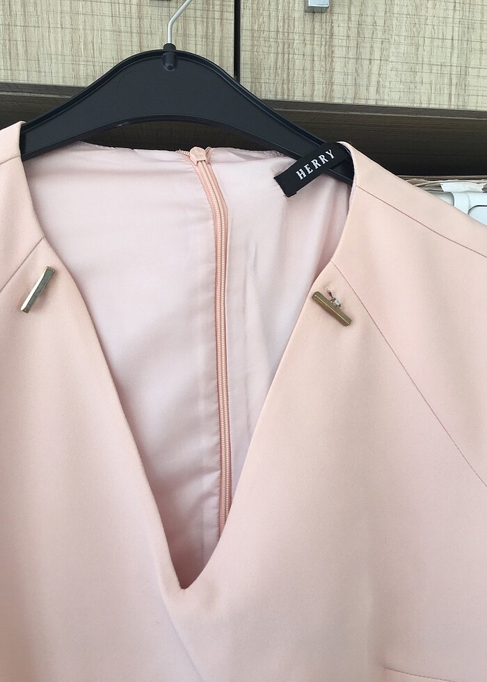 Pudra pembe Herry elbise - Görsel 4