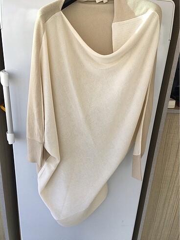 H&m bej asimetrik triko bluz - Görsel 6