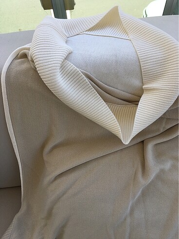 H&m bej asimetrik triko bluz - Görsel 3