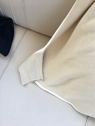 H&m bej asimetrik triko bluz - Görsel 4