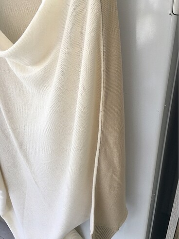 H&m bej asimetrik triko bluz - Görsel 8