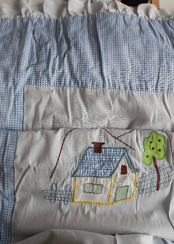 Nakışlı Mavi Pastel Bebek Uyku Seti - Görsel 5