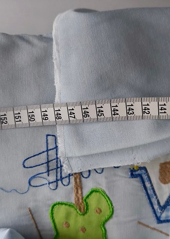 Nakışlı Mavi Pastel Bebek Uyku Seti - Görsel 11