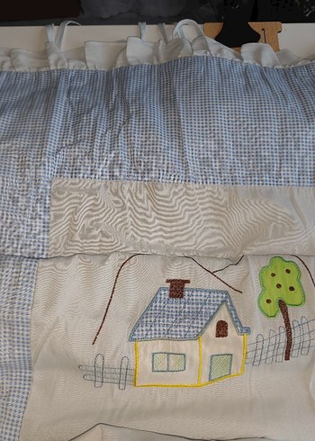 Nakışlı Mavi Pastel Bebek Uyku Seti - Görsel 4