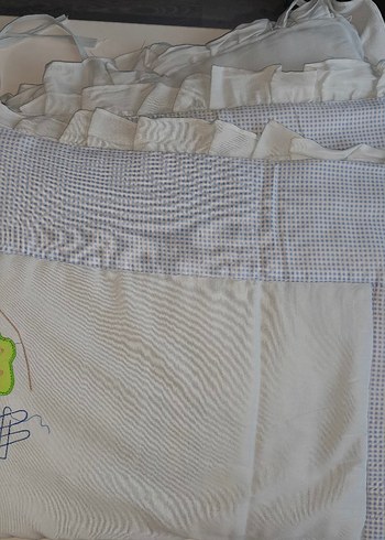 Nakışlı Mavi Pastel Bebek Uyku Seti - Görsel 2