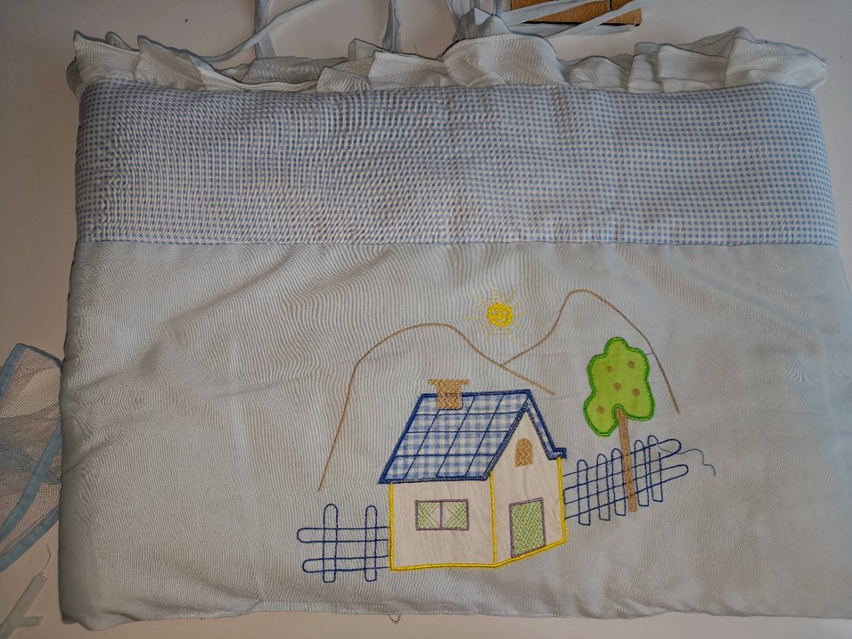 Nakışlı Mavi Pastel Bebek Uyku Seti - Görsel 3