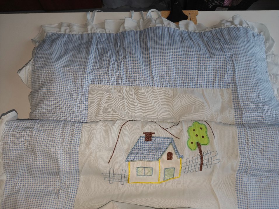 Nakışlı Mavi Pastel Bebek Uyku Seti - Görsel 4