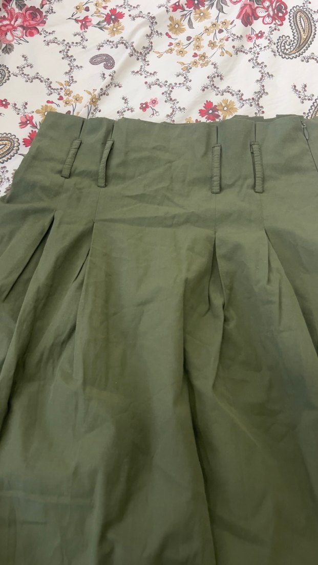 Bohem Tarz Uzun Salaş Haki Etek - Görsel 4