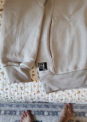 Su Yeşili Kapüşonlu Erkek Sweatshirt - Görsel 3