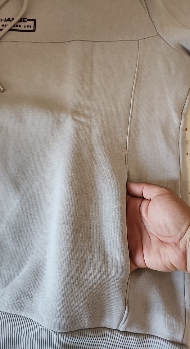 Su Yeşili Kapüşonlu Erkek Sweatshirt - Görsel 4