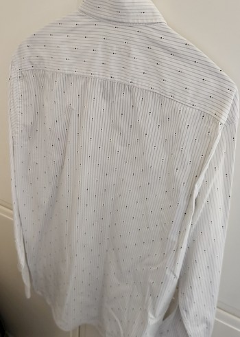 Erkek Beyaz Pamuklu Uzun Kollu Gömlek Slimfit - Görsel 4