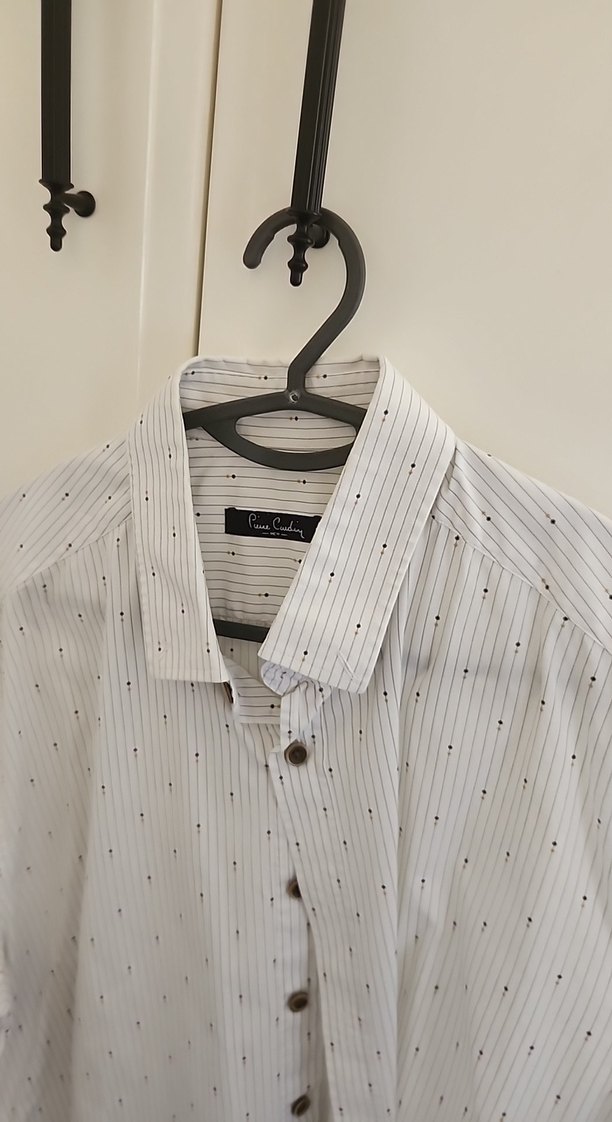 Erkek Beyaz Pamuklu Uzun Kollu Gömlek Slimfit - Görsel 2