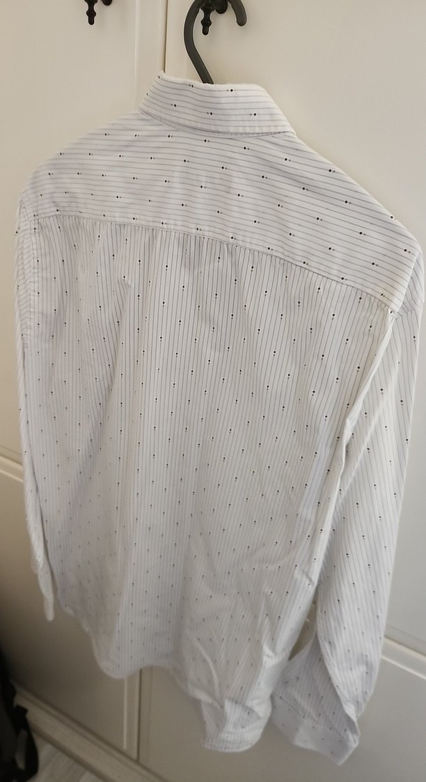 Erkek Beyaz Pamuklu Uzun Kollu Gömlek Slimfit - Görsel 4