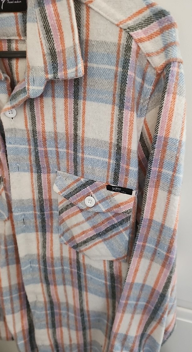 Erkek Çok Renkli Ekose Uzun Kollu Oduncu Gömlek - Görsel 2