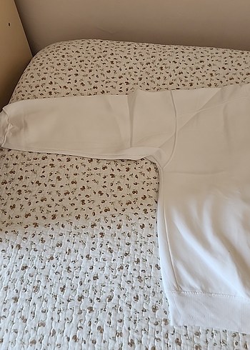 m Beden beyaz Renk Kadın Beyaz Basic Uzun Kollu Sweatshirt