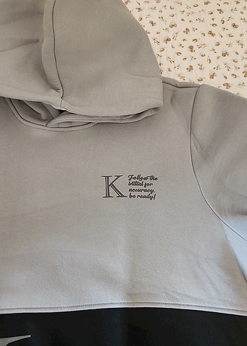 Kapüşonlu Gri-Siyah Erkek Sweatshirt - Görsel 3