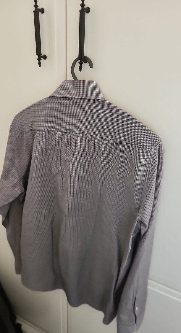 Düğmeli  Erkek Uzun Kollu Gömlek - Görsel 4