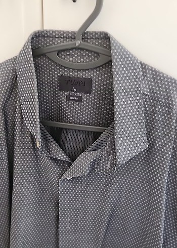 Gri Erkek Uzun Kollu Düğmeli Gömlek - Görsel 2