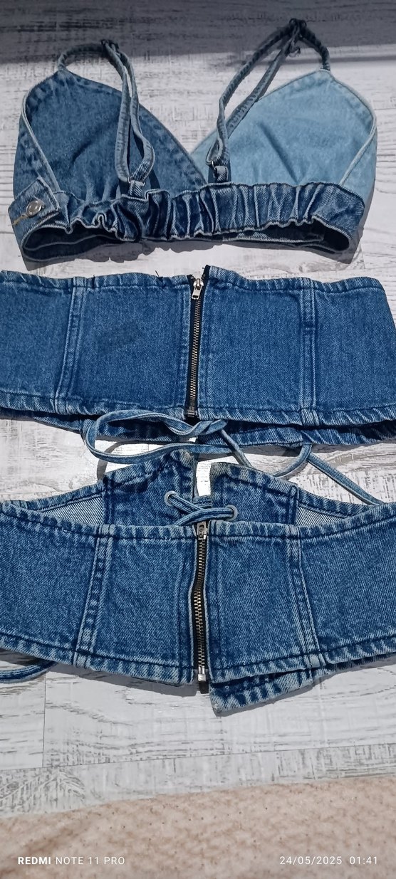 Kadın Kot Korse crop - Görsel 2