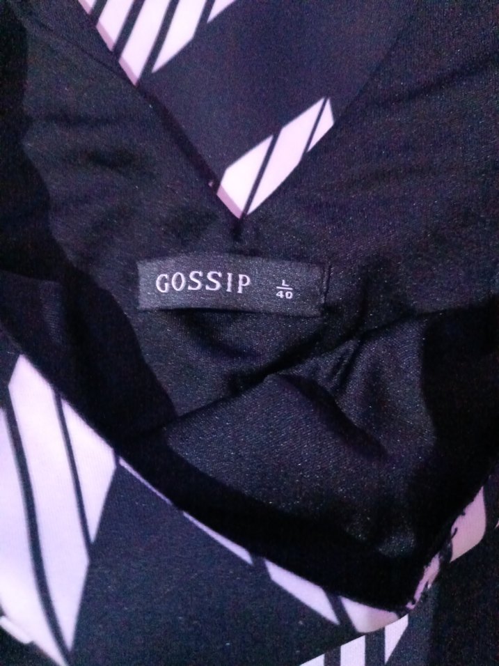 Kadın Siyah Çizgili V Yaka Pilili Kalem Elbise - Görsel 4