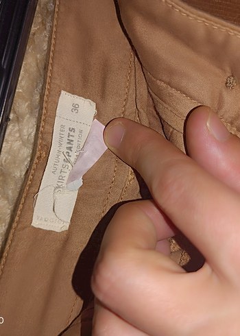 Bej Süet Kemerli Midi Etek - Görsel 6