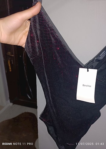 Siyah Parlak Mini Kadın Mayo - Görsel 6