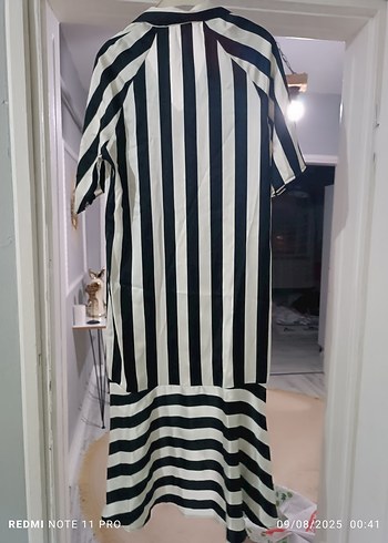 Zebra Desenli Uzun Salaş Tunik elbise - Görsel 6