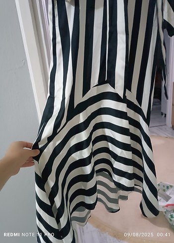 Zebra Desenli Uzun Salaş Tunik elbise - Görsel 5