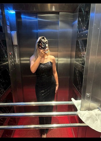 36 Beden siyah Renk Deniz butik siyah abiye