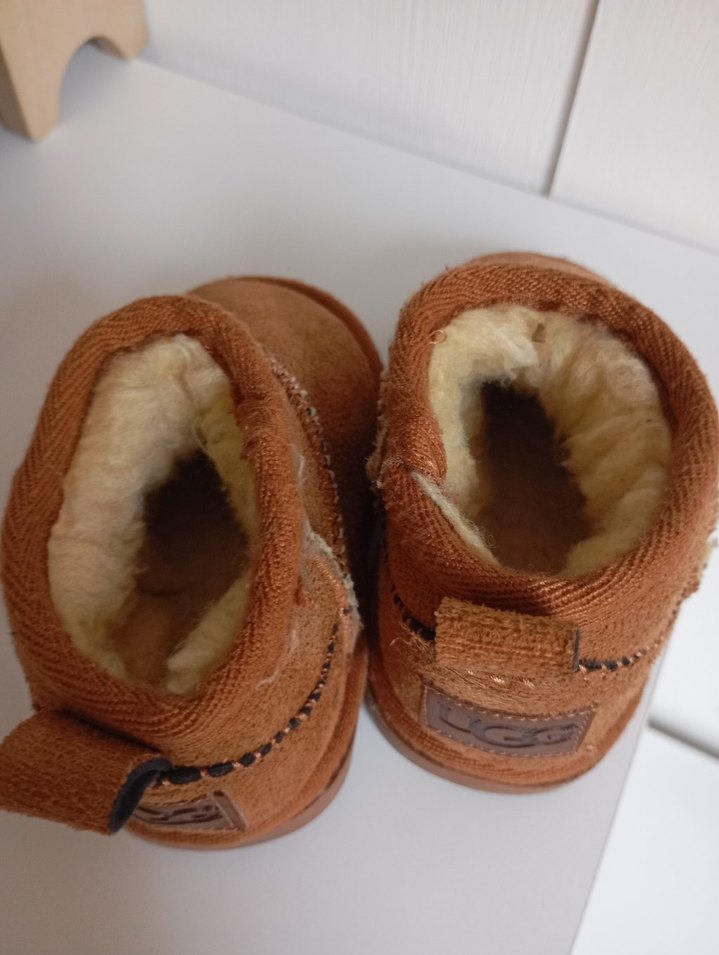 Erkek Çocuk Kahverengi Süet Sıcak Terlik - Görsel 5