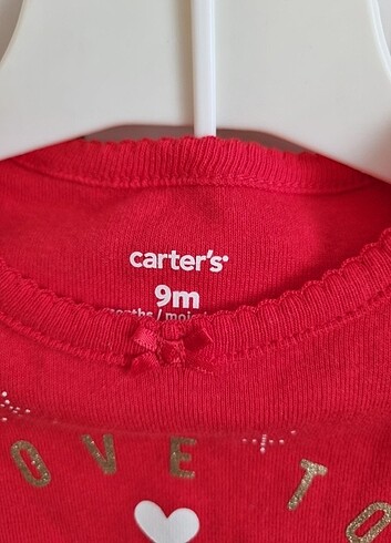 9 Ay Beden kırmızı Renk Carters alt üst takım