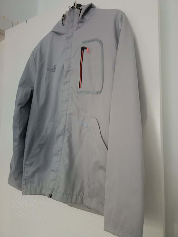 Gri Erkek Yağmurluk Fermuarlı Kapüşonlu - Görsel 2