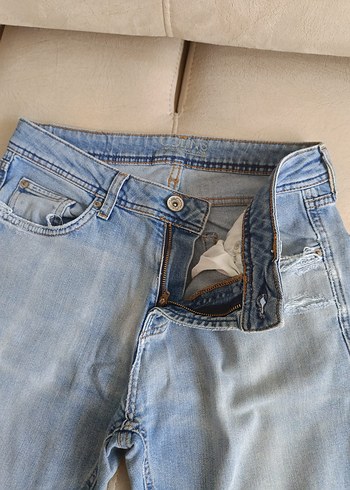 Mavi Pastel Normal Kesim Erkek Kot Pantolon - Görsel 3