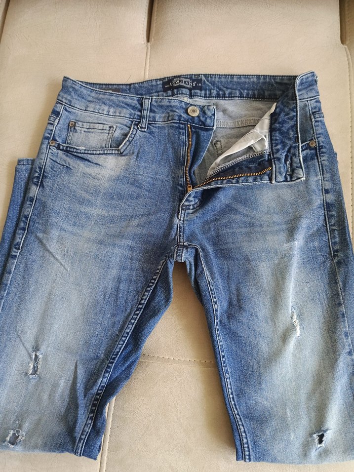 Mavi Normal Kesim Denim Erkek Pantolon - Görsel 2