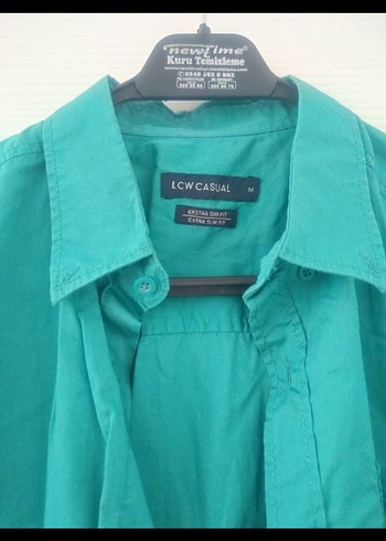 Turkuaz Düğmeli Erkek Gömlek LCW Casual - Görsel 2