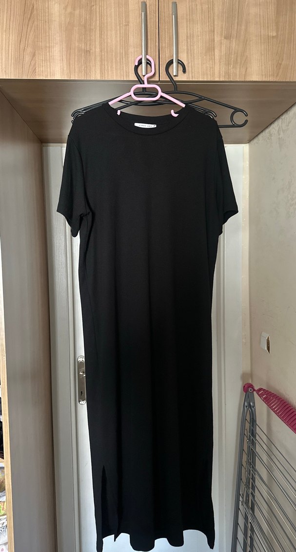 Siyah Midi Kadın Günlük Elbise - Görsel 2