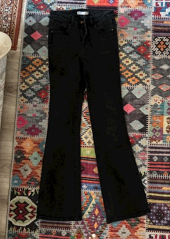 Zara Gri Fermuarlı Kadın Denim Jean