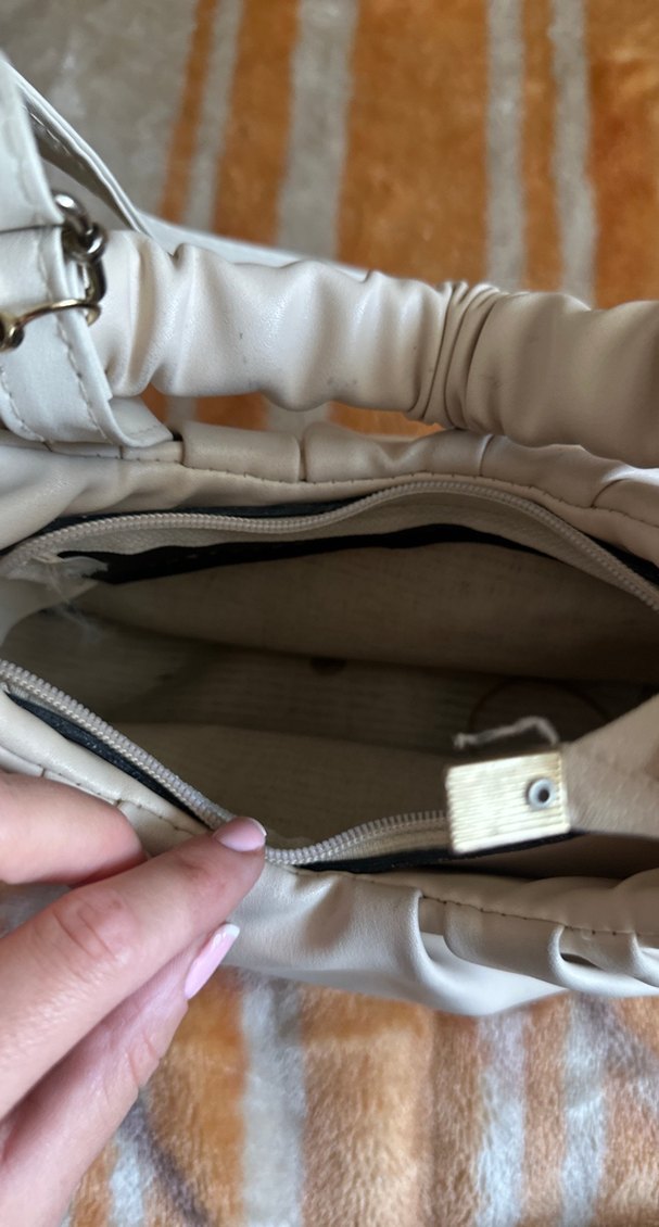 Tokalı Beyaz Bohem Kadın Çanta - Görsel 3