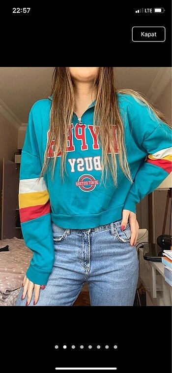 l Beden Fermuarlı sweatshirt