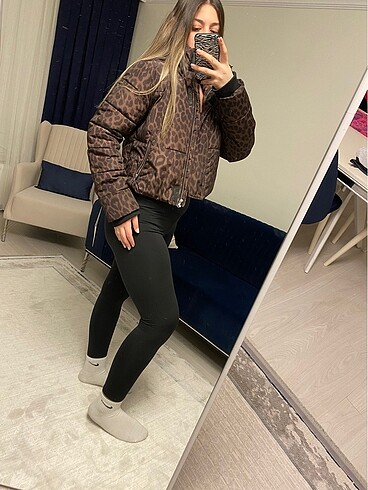 m Beden Leopar desenli mont