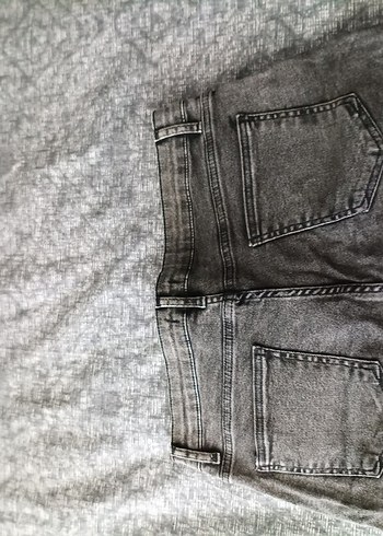 42 Beden Gri Mini Denim Kadın Şort