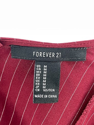 m Beden bordo Renk Forever 21 Kısa Salopet %70 İndirimli.
