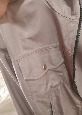 Zara Bej Yüksek Yakalı Fermuarlı Kadın Ceket