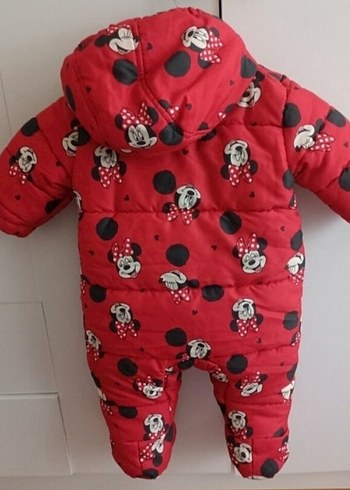 Kız Bebek Kırmızı Kapüşonlu Kar Tulumu - Görsel 2