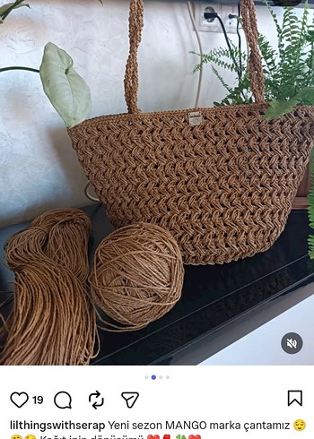 MANGO Örgü Kadın El Çantası - Görsel 2