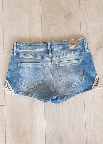s Beden mavi Renk Mavi jeans pamuklu şort